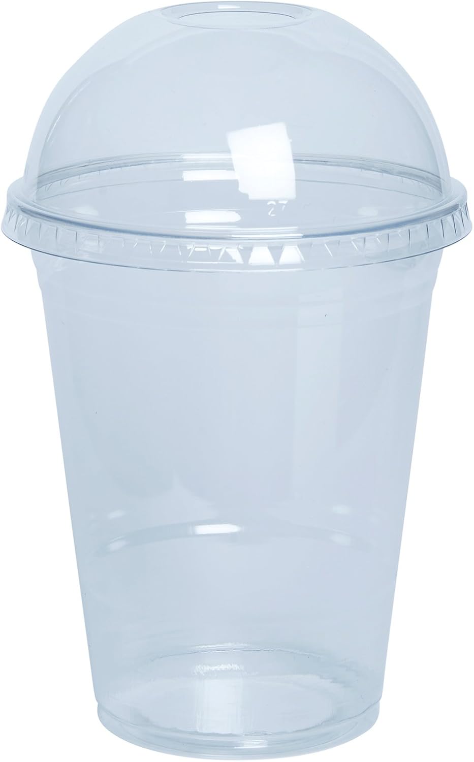 16 oz - 50 Clear Plastic Cups with Dome Lids - Great for Smoothies, Milkshakes and To-Go Drinks