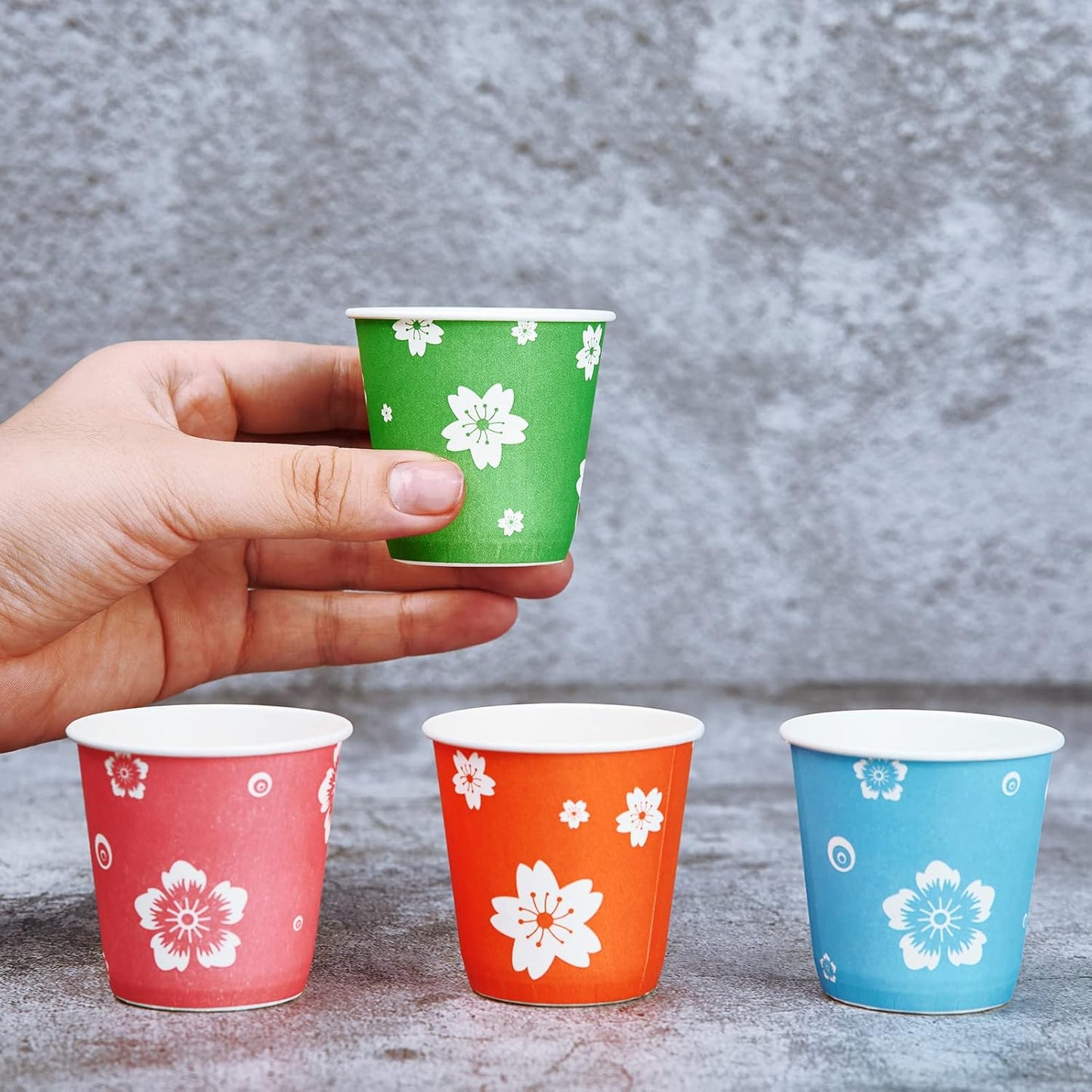 400 Pack 3 Ounces Disposable Bathroom Cups, Colorful Disposable Mouthwash Cups, Small Paper Cups for Parties, Picnics, BBQs, Travel and Events