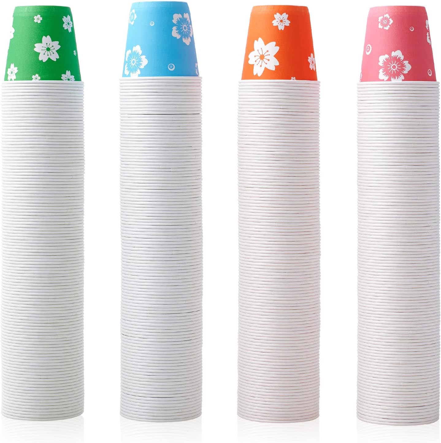 400 Pack 3 Ounces Disposable Bathroom Cups, Colorful Disposable Mouthwash Cups, Small Paper Cups for Parties, Picnics, BBQs, Travel and Events