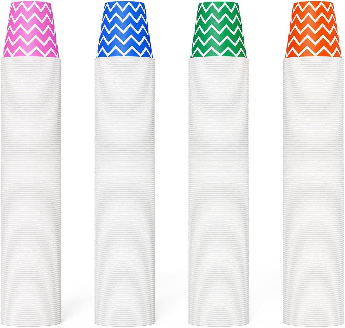 [300 Pack] Paper Cups, 3 oz Disposable Bathroom Cups, Mouthwash Cups, Cold Disposable Drinking Cups for Parties, Picnics, BBQs, Travel and Events (Strips)
