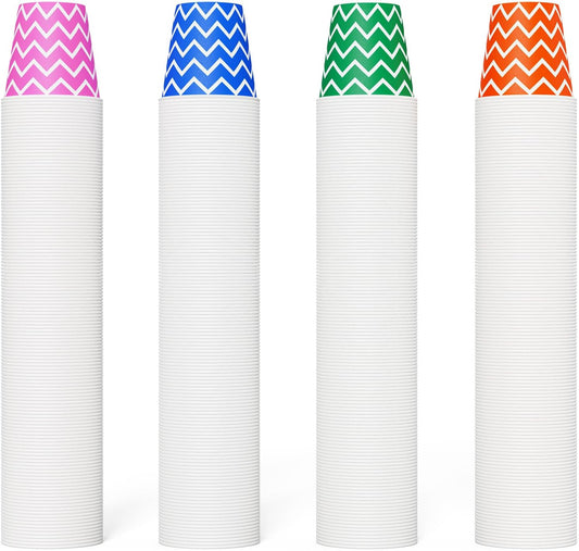 [300 Pack] Paper Cups, 3 oz Disposable Bathroom Cups, Mouthwash Cups, Cold Disposable Drinking Cups for Parties, Picnics, BBQs, Travel and Events (Strips)