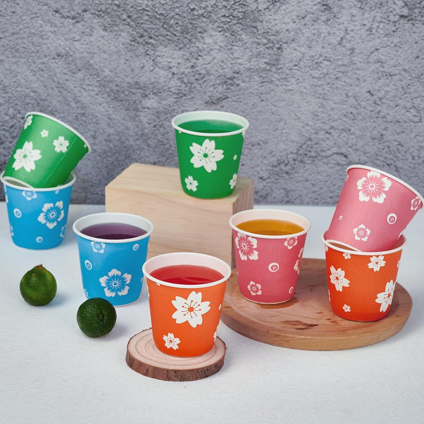 400 Pack 3 Ounces Disposable Bathroom Cups, Colorful Disposable Mouthwash Cups, Small Paper Cups for Parties, Picnics, BBQs, Travel and Events