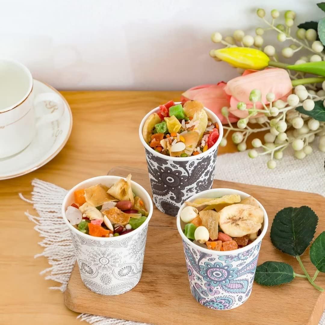 [300 Pack] 5oz Mini Paper Cups, Small Mouthwash 5oz, Disposable Bathroom Cups, 5oz Paper Coffee Cups for Bathroom, Supermarket, Birthday Party, Travel, Events, Picnic, BBQ